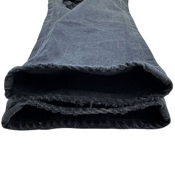 AGOLDE Lana Jeans Size 24 Faded Black Disorder Straight Button Fly Distressing - Picture 10 of 16